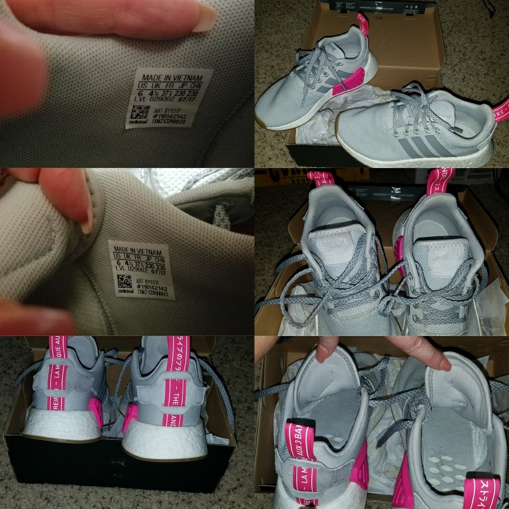 ADIDAS ORG W NMD R2-GREY/PINK - Picture 5 of 7
